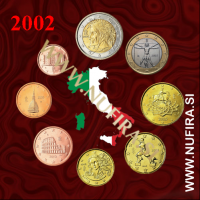 2002 Italija KMS SET (1c - 2 EUR)