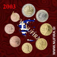 2003 Grčija KMS SET (1c - 2 EUR)