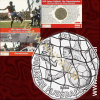 2004 Avstrija 5 EUR (Football), Cordoba, srebrnik