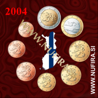 2004 Finska KMS SET (1c - 2 EUR)