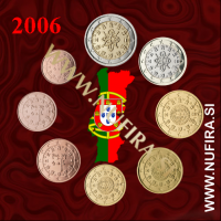 2006 Portugalska KMS SET (1c - 2 EUR) 2006 Portugalska KMS SET (1c - 2 EUR)