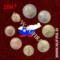 2007 Slovenija KMS SET (1c - 2 EUR) 2007 Slovenija KMS SET (1c - 2 EUR)