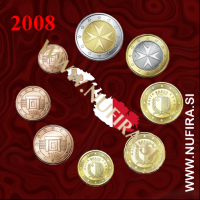 2008 Malta KMS SET (1c - 2 EUR)