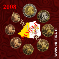 2008 Vatikan SET (1c - 2 EUR), REPLICA, COPY