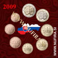 2009 Slovaška SET (1c - 2 EUR)