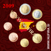 2009 Španija KMS SET (1c - 2 EUR)