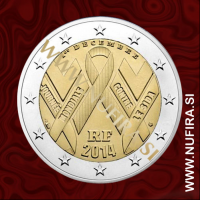 2014 Francija 2 EUR (AIDS)