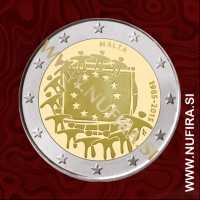 2015 Malta 2 EUR (EU zastava) 2015 Malta 2 EUR (EU zastava)