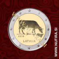 2016 Latvija 2 EUR (Krava) 2016 Latvija 2 EUR (Krava)