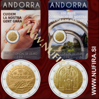 2021 Andorra 2x2 EUR (Lady of Meritxell and Old population) 2021 Andorra 2x2 EUR (Lady of Meritxell and Old population)