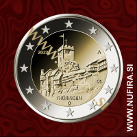 2022 Nemčija 2 EUR (Wartburg Castle)