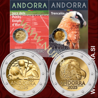 2025 Andorra 2x2 EUR (Small States + Bearded Vulture)