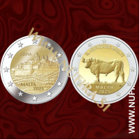 2025 Malta 2x 2 EUR (Mdina / Maltese Ox)