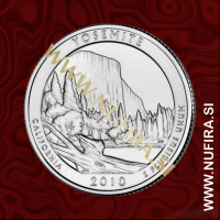 2010 Amerika 03. nacionalni park Yosemite, 0.25 USD 2010 Amerika 03. nacionalni park Yosemite, 0.25 USD