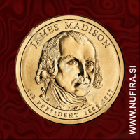 2007 Amerika 04. predsednik James Madison, 1 USD