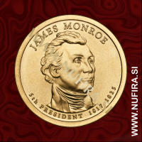 2008 Amerika 05. predsednik James Monroe, 1 USD