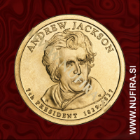 2008 Amerika 07. predsednik Andrew Jackson, 1 USD