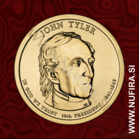 2009 Amerika 10. predsednik John Tyler, 1 USD