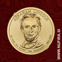 2010 Amerika 16. predsednik Abraham Lincoln, 1 USD
