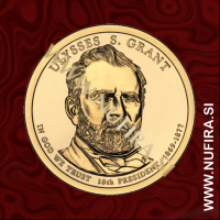 2011 Amerika 18. predsednik Ulysses S. Grant, 1 USD 2011 Amerika 18. predsednik Ulysses S. Grant, 1 USD