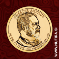 2012 Amerika 21. predsednik Chester Arthur, 1 USD 2012 Amerika 21. predsednik Chester Arthur, 1 USD