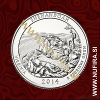 2014 Amerika 22. nacionalni park Shenandoah, 0.25 USD