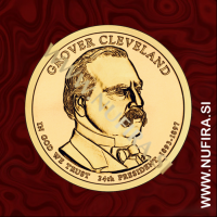 2012 Amerika 24. predsednik Grover Cleveland, 1 USD