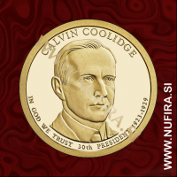 2014 Amerika 30. predsednik Calvin Coolidge, 1 USD 2014 Amerika 30. predsednik Calvin Coolidge, 1 USD