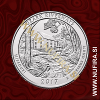 2017 Amerika 38. nacionalni park Ozark Riverways, 0.25 USD 2017 Amerika 38. nacionalni park Ozark Riverways, 0.25 USD