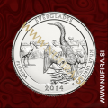 2014 Amerika 25. nacionalni park Everglades, 0.25 USD