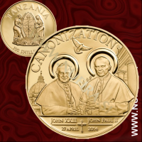 2014 Tanzanija, Canonization, 100 Shillings, pozlačen
