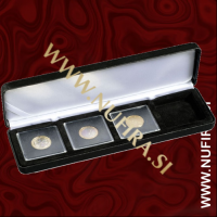 Etui za kovance NOBILE: 4x QUADRUM (50x50 mm), črn