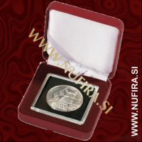 Etui za kovance NOBILE: QUADRUM (50x50 mm), rdeč