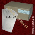 Samolepljivi kartončki za kovance (beli): Ø17.5 - Ø39.5 mm (100x)