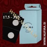 Samolepljivi kartončki za kovance (črni): Ø17.5 - Ø39.5 mm (25x)