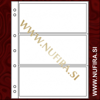 Listi NUMIS, 3 x predali za bankovce (3C), prozoren (10x)