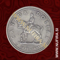 1973 Kanada, Mountie, 1 CAD, Ag, srebrnik 1973 Kanada, Mountie, 1 CAD, Ag, srebrnik