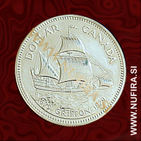1979 Kanada, Griffon, 1 CAD, Ag, srebrnik