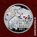 2010 Niue, Year of Rabbit, 1 Dollar, srebrnik