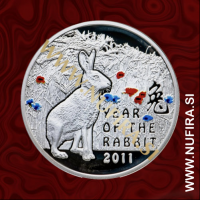 2010 Niue, Year of Rabbit, 1 Dollar, srebrnik