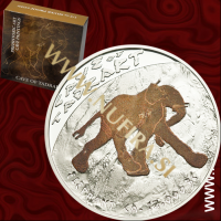 2011 Niue, Prehistoric Art: Cave of Tadrart, 1 NZD, 1/2oz, srebrnik
