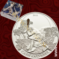 2011 Palau, Biblical Stories: Cain & Abel, 2 USD, 0.5 oz, srebrnik