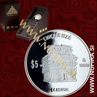 2012 Mehika, Chichen Itza: La Iglesia, 1oz, 5 MXN, srebrnik