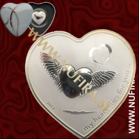 2012 Palau, My heart flies for you, 2 USD, 0.5 oz, srebrnik