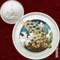 2012 Palau, Marine Life Protection: Blue-Riged Octopus, 5 USD, Ag, barvni, srebrnik