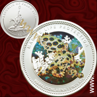 2012 Palau, Marine Life Protection: Blue-Riged Octopus, 5 USD, Ag, barvni, srebrnik