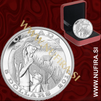 2013 Kanada, The Deer, 0.75 oz, 5 CAD, srebrnik