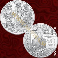 2015 Avstrija 20 EUR (Mozart), Ag, srebrnik