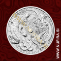 2018 Avstralija, Chinese Myths & Legends (Dragon & Tiger), 1 AUD, 1oz