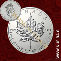 1994 Kanada, Javorjev list, 5 CAD, 1oz, srebrnik 1994 Kanada, Javorjev list, 5 CAD, 1oz, srebrnik